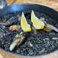 El cooksnap de Jose Navarro cuando hizo Arroz negro 🦐🦑 con allioli.