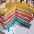 El cooksnap de Claudia Isabel cuando hizo Torta arcoíris.