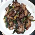 妹妹一 的 蒜苗炒臘肉 cooksnap