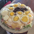El cooksnap de Amarilis cuando hizo Torre de Panqueques para Despedir el Año.