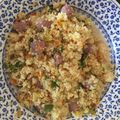 El cooksnap de monxe cuando hizo Cuscus con verduras y salchichas.