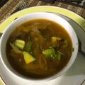 El cooksnap de Claudia Rojas cuando hizo Sopa de setas y flor de calabaza.