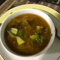 El cooksnap de Claudia Rojas cuando hizo Sopa de setas y flor de calabaza.