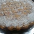 El cooksnap de Mica D'Ambrosio cuando hizo Tarta de ricota, decorada como pasta frola.