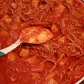 El cooksnap de Angie Silva cuando hizo Carne deshebrada con chile guajillo.