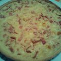 El cooksnap de FM cuando hizo Quiche jamón York, bacon y queso con piñones.