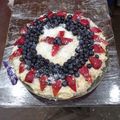 El cooksnap de Jennifer Avila cuando hizo Tarta de frutillas y arándanos.