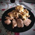 El cooksnap de Antonio Castillo Mendoza cuando hizo Solomillo de cerdo en salsa de champiñones.