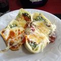 El cooksnap de Sol cuando hizo Conchiglioni de ricotta y espinaca.