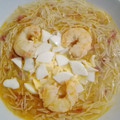 El cooksnap de Amparo&Ari cuando hizo Sopa de langostinos y jamón.