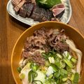 ぽちゃん♩'s cooksnap of when they made 本場讃岐の温玉肉ぶっかけうどん.