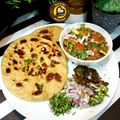 Rumana Irfan's cooksnap of when they made Chole kulcha (matar) Delhi style.