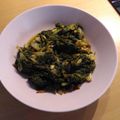 El cooksnap de Keilean17 cuando hizo Espinacas con cebolla y piñones.