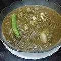 Aruna Thapar's cooksnap of when they made Palak paneer.