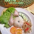 Cooksnap Hani Shaimi semasa beliau membuat Nasi Ayam Hainan.