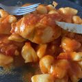 El cooksnap de Natalia Menies cuando hizo Ñoquis de papa y harina con tuco de pollo.