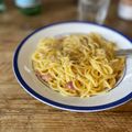 tomo_ya's cooksnap of when they made Crispy Bacon Spaghetti Carbonara.