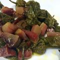 El cooksnap de Irene-Guirao cuando hizo Pimientos verdes con jamón serrano.