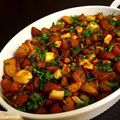 tina dan's cooksnap of when they made আলু চিকেন চাট(aloo chicken chaat recipe in Bengali).