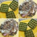 El cooksnap de Karina cuando hizo Waffles de espinaca.