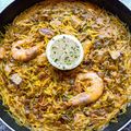 El cooksnap de Tonysantos cuando hizo Fideuá de Cabellin y pollo (Fideada).