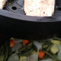 El cooksnap de Carmeta cuando hizo Salmón al vapor con verduritas en thermomix.