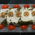 El cooksnap de loli moreno cuando hizo Pastel de espinacas con salsa de nueces.