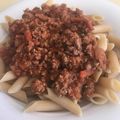 El cooksnap de María Alicia cuando hizo Espaguetis con salsa de carne a la boloñesa.