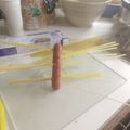 cellick's cooksnap of when they made spaghetti for kids (spaghetti monsters).