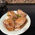 El cooksnap de Marina Meira cuando hizo Montaditos de lomo grueso.