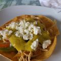 El cooksnap de Vilma Salgado cuando hizo Tostadas de Pollo a la Mexicana (Leyenda del Tlacuache y el Fuego).