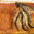El cooksnap de Carlos Torres cuando hizo Berenjena toscana.