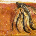 El cooksnap de Carlos Torres cuando hizo Berenjena toscana.