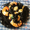 El cooksnap de Juan Pedro Garcia Aranda cuando hizo Espaguetis negros y blancos con gambas.