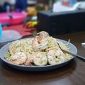 Cooksnap dari geriana shafaira untuk resep Chesse spaghetti aglio olio with prawn