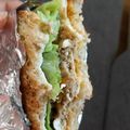 Khadija Hassan's cooksnap of when they made Shami kabab sandwich.