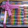 Cooksnap dari Nur Alief Rasyidiah untuk resep Bolu gulung mini rainbow🌈 isian snack box