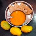 सोनल जयेश सुथार 's cooksnap of when they made કેસર કેરીનો રસ (mango juice recipe in Gujarati).