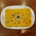 کوک اسنپ Mohaddeseh Allami بعد از امتحان کردن ته چین مرغ رستورانی.