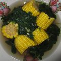 Cooksnap dari Kristin Wahyuni untuk resep JAGUNG BABE (Jagung Bayam Bening)