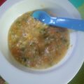 Cooksnap dari sitiphaw untuk resep Nasi tim MPASI 9m++ nasi ikan tempe sayur