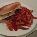 LamarJ's cooksnap of when they made Flora's Philly Cheese steak Sloppy Joe.