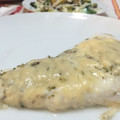 El cooksnap de Marieta cuando hizo Merluza con queso gratinado y patatas fritas con pimientón rojo.