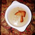 El cooksnap de Noelia. C cuando hizo Crema de champiñones y puerros (Thermomix).