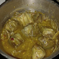 El cooksnap de Ezquimal cuando hizo Alcachofas en salsa verde con jamón.