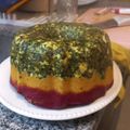 El cooksnap de Natyguli G cuando hizo Budín arcoíris - Savarín y olla Essen.