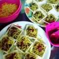 Pinky jain का कुकस्नैप जब उन्होंने स्प्राउट्स केनेपस (Sprouts canapes recipe in Hindi) बनाया था।