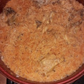 El cooksnap de Esther Soto cuando hizo Arroz Rojo con pollo.