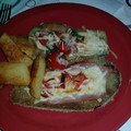 El cooksnap de Hector V. Aldrighetti cuando hizo Milanesa de berenjena a la napolitana.