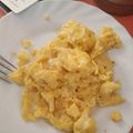 El cooksnap de nufer serteo cuando hizo Huevos revueltos con maicitos #desayuno.